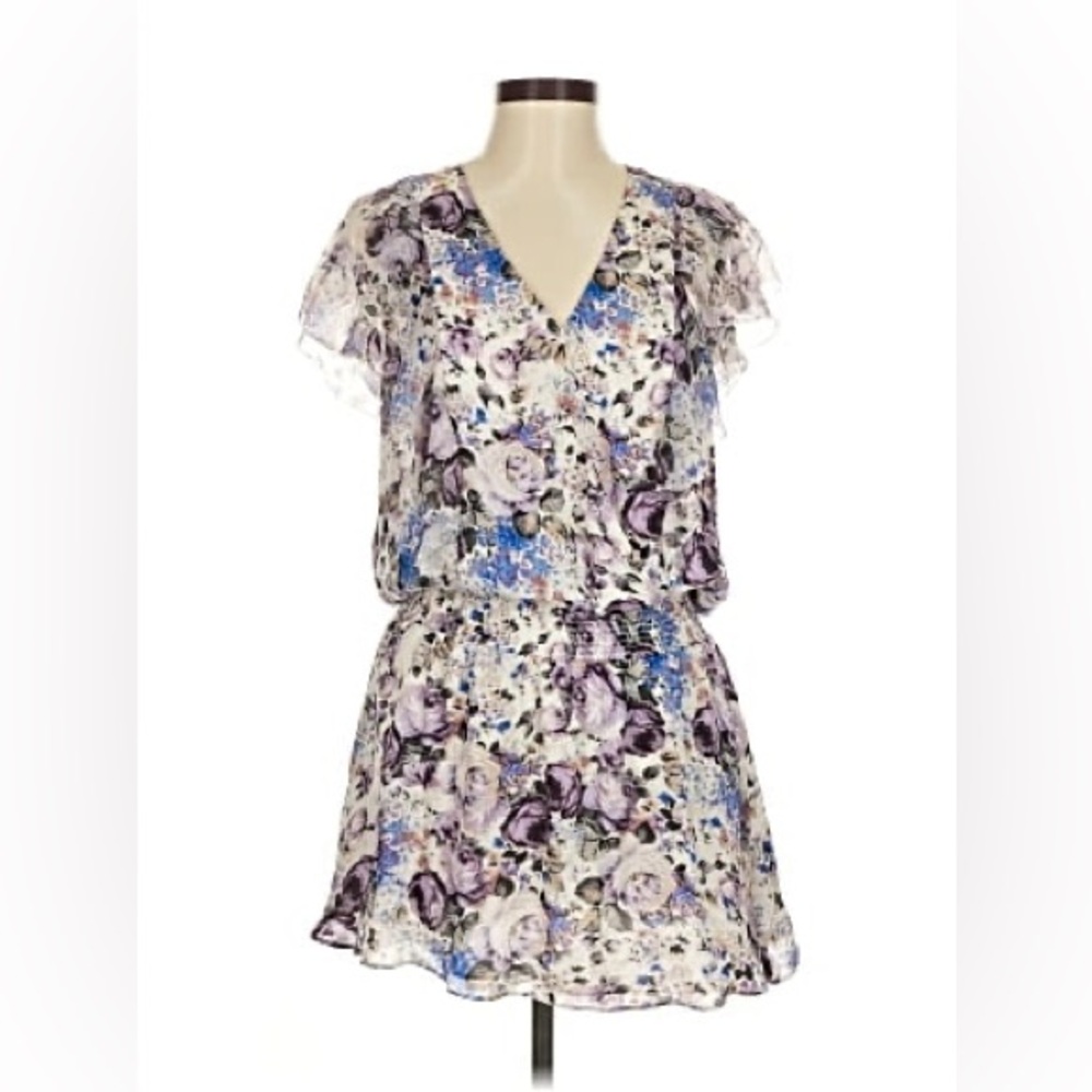 Parker Purple and Blue Floral Dress